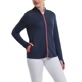 FootJoy Full-Zip Lightweight Tonal Stripe Midlayer