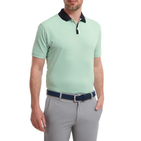 FootJoy Solid with Stripe Placket Pique