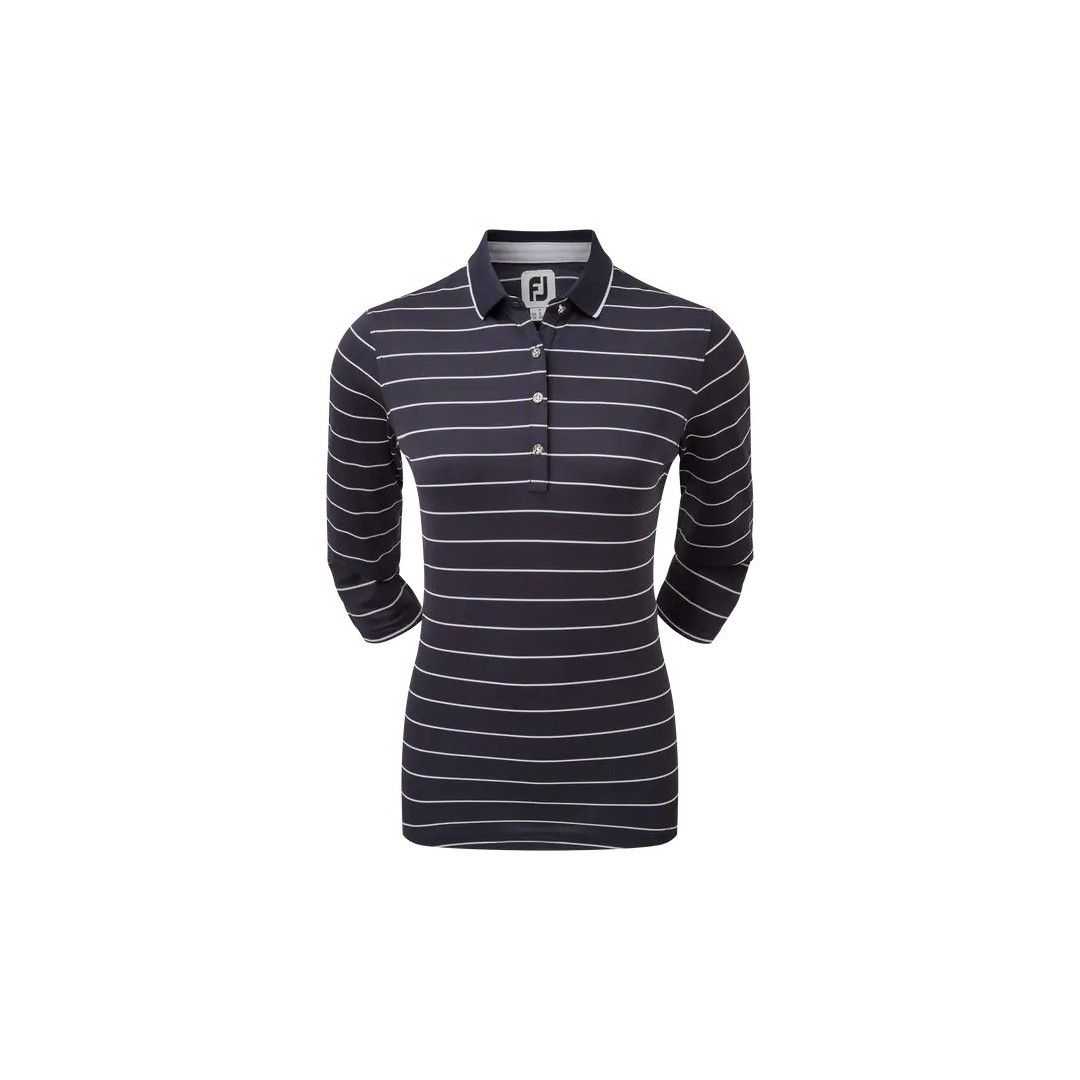 FootJoy 3/4 Sleeve Pinstripe Pique