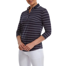 FootJoy 3/4 Sleeve Pinstripe Pique