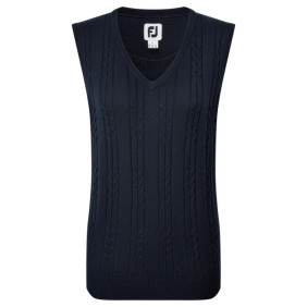 FootJoy Women's Wool Blend Cable Knit V-Neck Vest