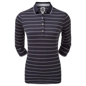 FootJoy 3/4 Sleeve Pinstripe Pique